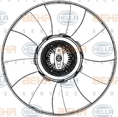 Hella 8MV 376 906-771 вентилятор, охлаждение двигателя на MERCEDES-BENZ SPRINTER 3,5-t фургон (906)