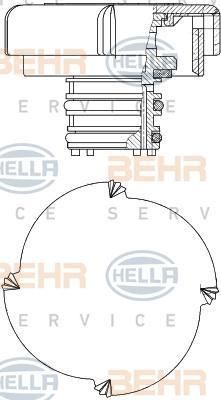 HELLA Крышка расширительного бачка X5(E53) (17111742231, 8MY376743-451)