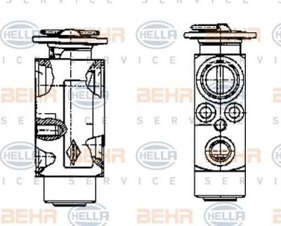 Hella 8UW 351 234-091 расширительный клапан, кондиционер на MERCEDES-BENZ SK