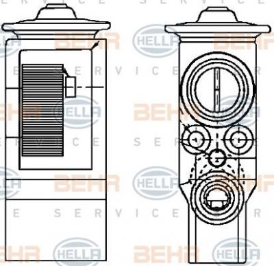 Hella 8UW 351 234-111 расширительный клапан, кондиционер на PEUGEOT 206 SW (2E/K)