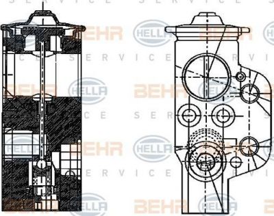 Hella 8UW 351 234-161 расширительный клапан, кондиционер на SEAT CORDOBA (6L2)