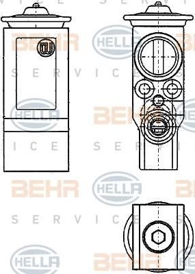 Hella 8UW 351 234-221 расширительный клапан, кондиционер на PEUGEOT 307 Break (3E)