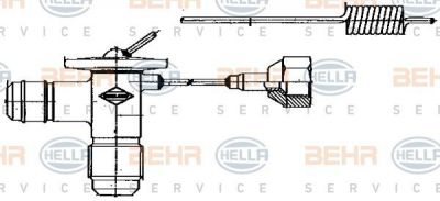 Hella 8UW 351 235-001 расширительный клапан, кондиционер на 3 (E21)