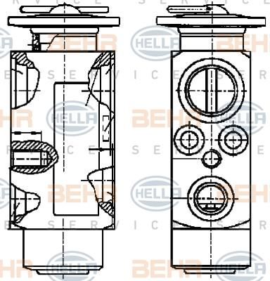 Hella 8UW 351 239-011 расширительный клапан, кондиционер на VOLVO FH 16