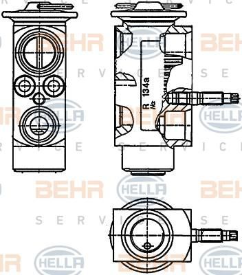 HELLA Клапан кондиционера 5 E60 2.0-5.0 03-07 (8UW351234-201)