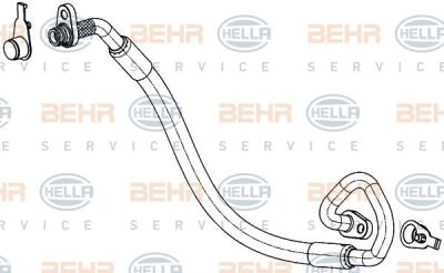 Hella 9GS 351 337-771 трубопровод высокого давления, кондиционер на PEUGEOT 407 (6D_)