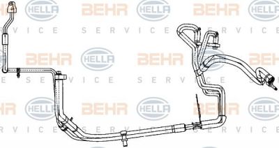 Hella 9GS 351 338-361 трубопровод высокого / низкого давления, кондицион на FORD TRANSIT фургон