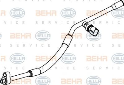 HELLA Трубопровод высокого/низкого давления FORD Focus I 99-04 до 12.00 конд.-испаритель (1113899, 9GS351337-091)