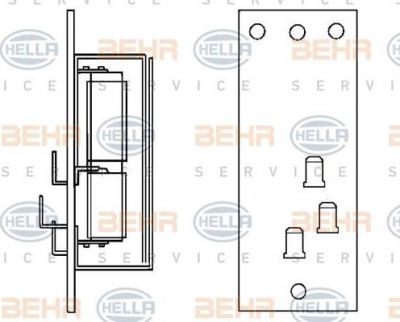 Hella 9ML 351 332-151 сопротивление, вентилятор салона на MAN F 90