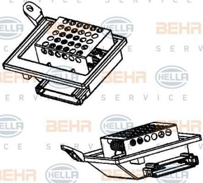 Hella 9ML 351 332-211 сопротивление, вентилятор салона на MERCEDES-BENZ VIANO (W639)