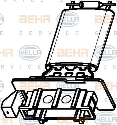 Hella 9ML 351 332-371 сопротивление, вентилятор салона на SKODA OCTAVIA Combi (1Z5)