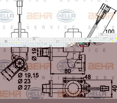 Hella 9XL 351 328-351 регулирующий клапан охлаждающей жидкости на VOLVO FH 16