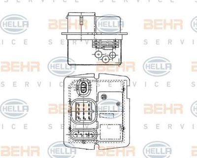 Hella 9XX 009 122-051 сопротивление, вентилятор салона на RENAULT KANGOO (KC0/1_)