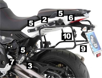HEPCO BECKER Накладка на б/бак с сумкой кож.M 800 Intruder 05- (622.360.980)
