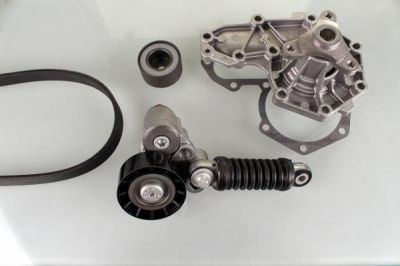 Hepu PK00544 водяной насос + комплект ручейковых ремней на RENAULT CLIO II (BB0/1/2_, CB0/1/2_)