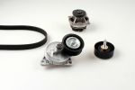 Hepu PK02360 водяной насос + комплект ручейковых ремней на FORD MONDEO II (BAP)