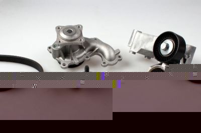 Hepu PK02371 водяной насос + комплект ручейковых ремней на FORD FOCUS (DAW, DBW)