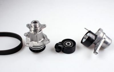 Hepu PK09071 водяной насос + комплект ручейковых ремней на OPEL MOVANO B фургон