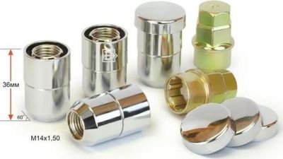 Секретки колесные гайка M12х1.50х36 С19 HLM 006K-5