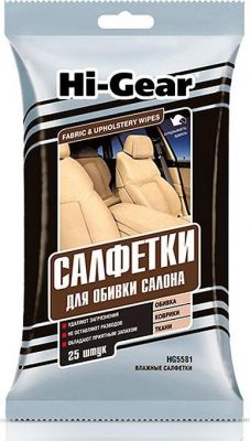 Hi-gear Влажные салфетки для обивки салона (HG5581)