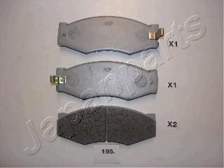 JapanParts PA-195AF комплект тормозных колодок, дисковый тормоз на NISSAN BLUEBIRD Hatchback (T72, T12)