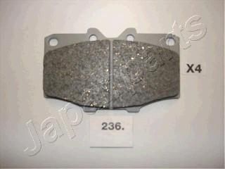 JapanParts PA-236AF комплект тормозных колодок, дисковый тормоз на TOYOTA LAND CRUISER (_J6_)