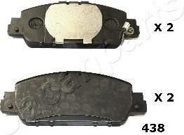 JapanParts PA-438AF комплект тормозных колодок, дисковый тормоз на HONDA HR-V (RU)