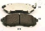 JAPANPARTS КОМПЛЕКТ ТОРМОЗНЫХ КОЛОДОК, ДИСКОВЫЙ ТОРМОЗ (PA-819AF)