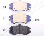 JAPANPARTS КОМПЛЕКТ ТОРМОЗНЫХ КОЛОДОК, ДИСКОВЫЙ ТОРМОЗ (PA-H15AF)