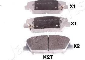 JAPANPARTS Колодки торм.пер. (PA-K27AF)