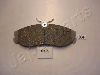 JAPANPARTS Комплект тормозных колодок, диско (PA017AF)