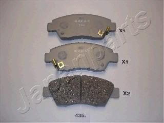 JAPANPARTS Комплект тормозных колодок, диско (PA435AF)