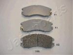 JAPANPARTS Комплект тормозных колодок, диско (PA705AF)
