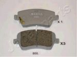 JAPANPARTS Комплект тормозных колодок, диско (PA800AF)