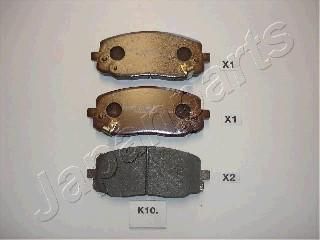 JAPANPARTS Комплект тормозных колодок, диско (PAK10AF)