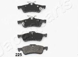 JAPANPARTS К-т торм.колод.диск.зад.Toyota YARIS 1.0 VVT-I 06- (PP-225AF)