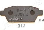 JAPANPARTS Комплект тормозных колодок, диско (PP-312AF)