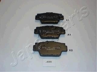 JapanParts PP-499AF комплект тормозных колодок, дисковый тормоз на HONDA NSX купе (NA)