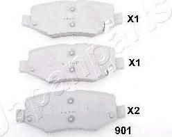 JAPANPARTS Комплект тормозных колодок, диско (PP-901AF)