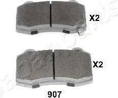 JapanParts PP-907AF комплект тормозных колодок, дисковый тормоз на CHRYSLER 300 C (LX)