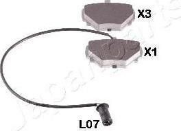 JapanParts PP-L07AF комплект тормозных колодок, дисковый тормоз на LAND ROVER DEFENDER Station Wagon (LD)