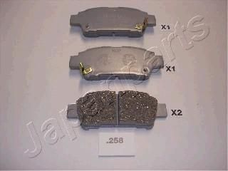 JAPANPARTS Комплект тормозных колодок, диско (PP258AF)