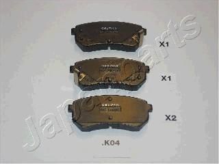 JAPANPARTS Комплект тормозных колодок, диско (PPK04AF)