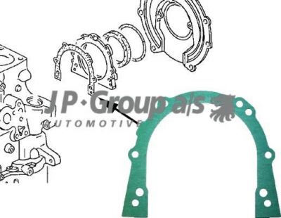 JP 1119100100 прокладка, крышка картера (блок-картер двигателя) на AUDI 80 (81, 85, B2)