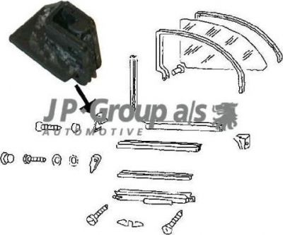 JP 8186101070 прокладка, боковое стекло на VW KAEFER кабрио (15)