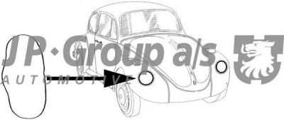 JP 8195150400 прокладка, основная фара на VW KAEFER кабрио (15)