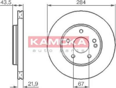 KAMOKA 1031176 тормозной диск на MERCEDES-BENZ C-CLASS универсал (S202)