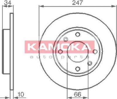 KAMOKA 103118 тормозной диск на PEUGEOT 309 II (3C, 3A)