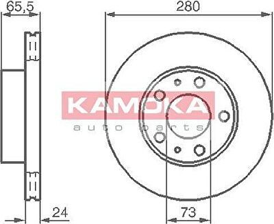 KAMOKA 1031534 тормозной диск на FIAT DUCATO c бортовой платформой/ходовая часть (290)