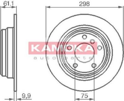 KAMOKA 1031670 тормозной диск на 5 (E39)